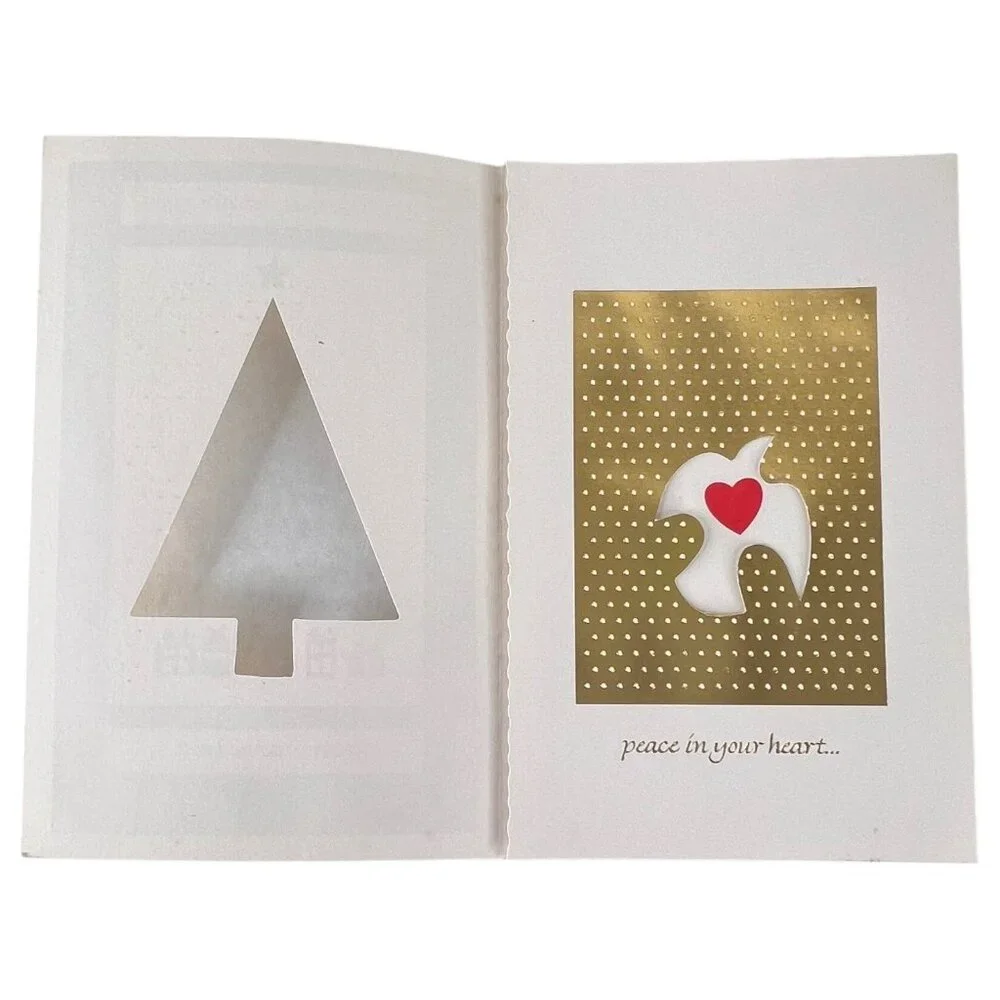 20 Carlton Christmas Cards With Self-Sealing Envelopes Tri Fold